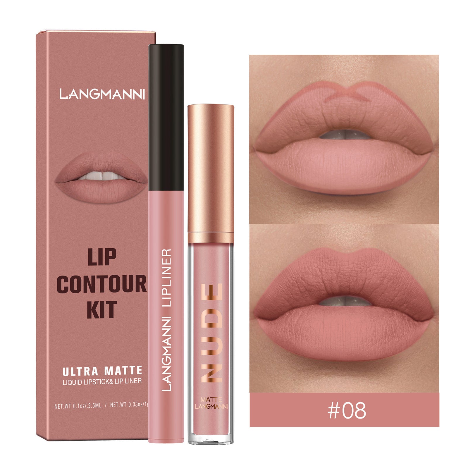 Lip Liner Combination Suit No Stain On Cup Matte Lip Gloss Suit