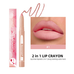 Two-in-one Lip Liner Long Lasting Waterproof Matte